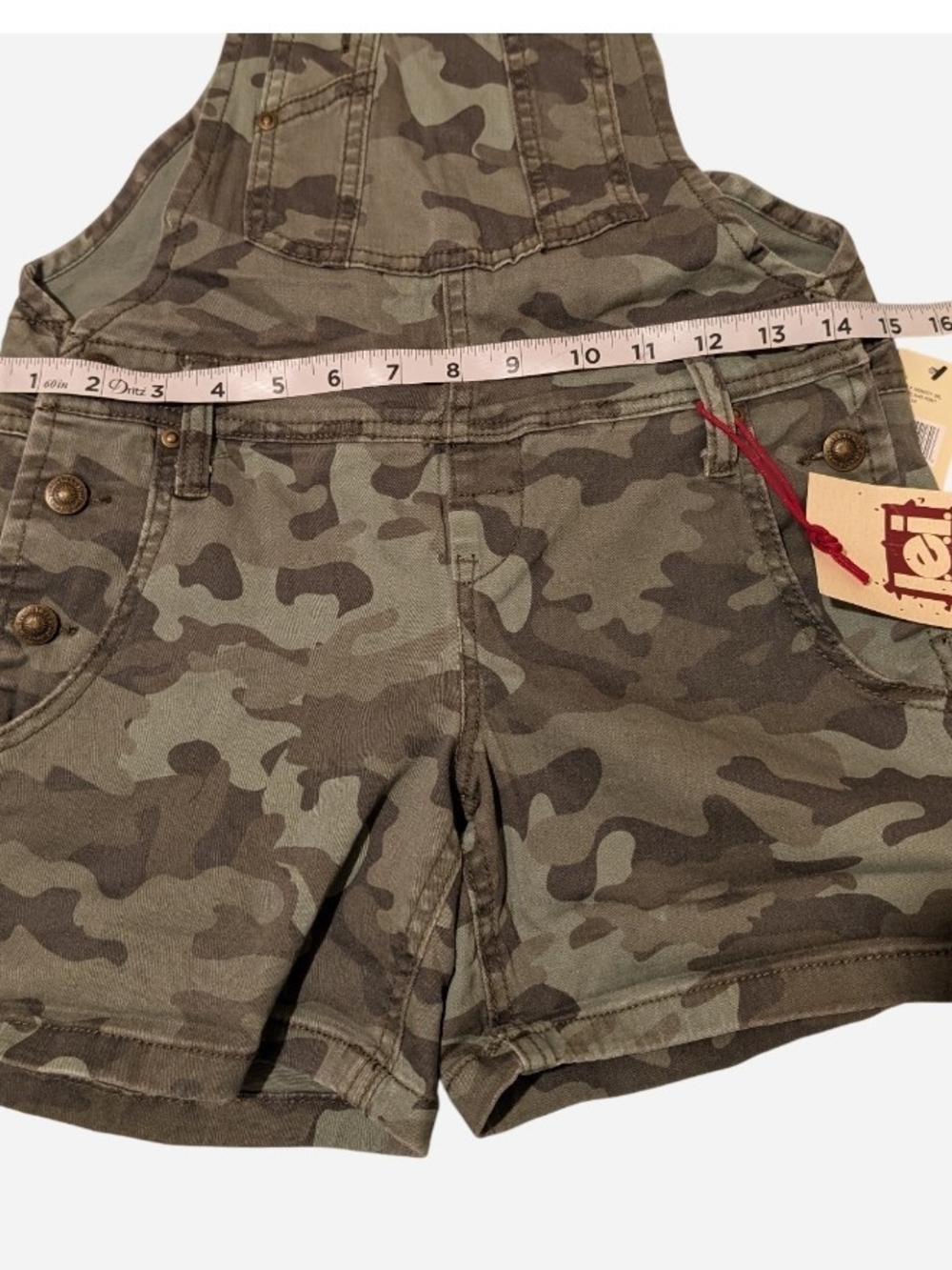 lei Junior's Green Camo Short Overalls - Picture 4 of 7